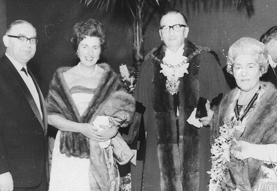 Sidney And His Wife, Gertrude With The Mayor And Mayoress Of Salford, 1968. Sidney Was About To Takeover The Mayoral Role Himself.