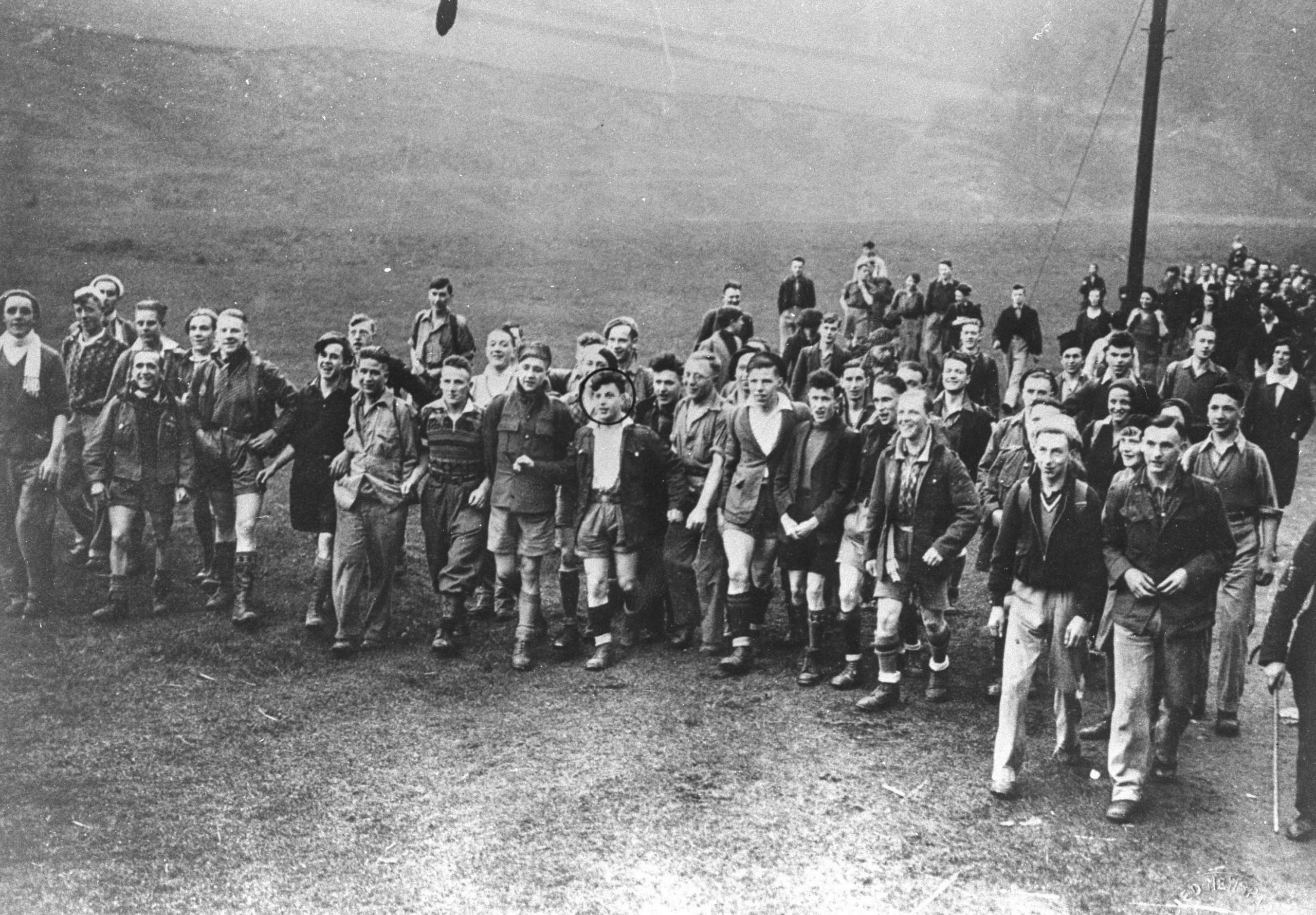 Benny Leading The Mass Trespass On Kinder Scout, 1932.