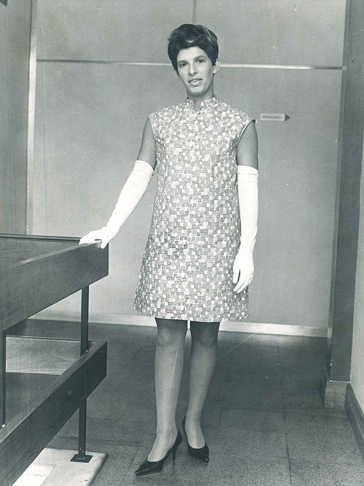 Joy When She Was A Councillor In Maidstone – Wearing A Paper Dress To Promote The Paper Industry, C.1968.
