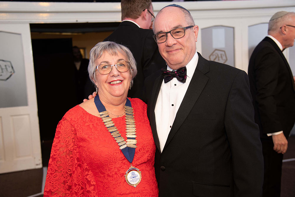 Sharon With Husband Dave At The Jewish Representative Council Of Greater Manchester Centenary Dinner, March 2019.