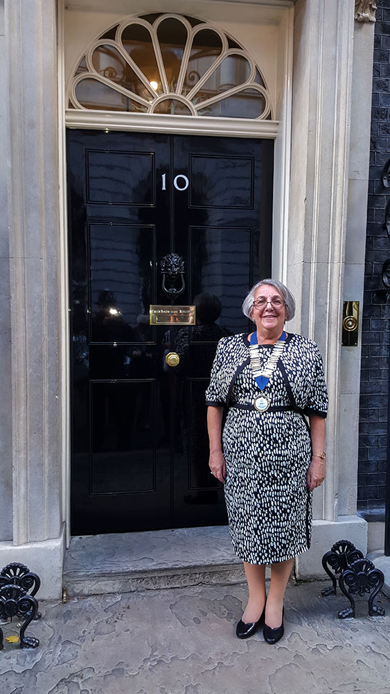 Sharon Outside No. 10 Downing Street Following A Reception Hosted By The Prime Minister Theresa May, September 2017.