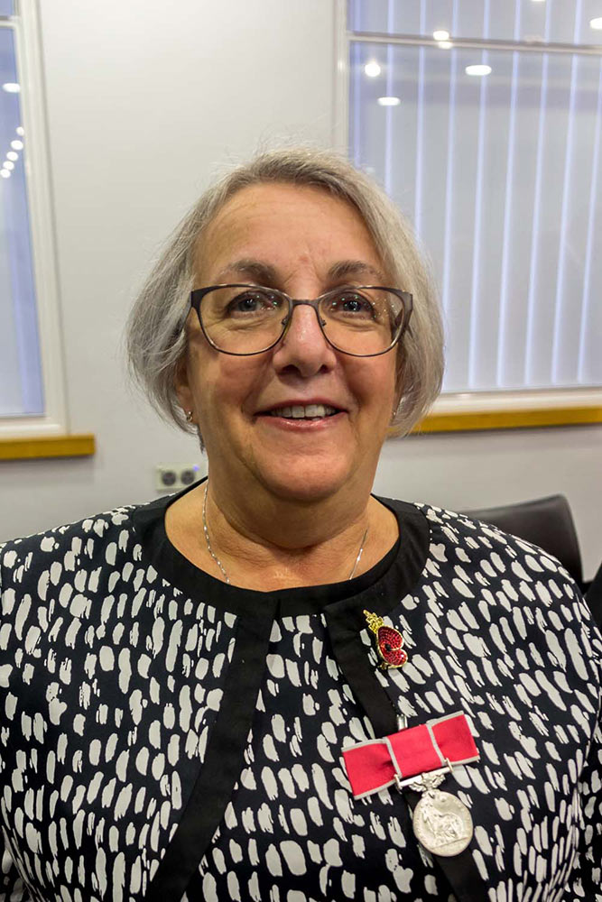 Sharon With Her British Empire Medal, November 2017
