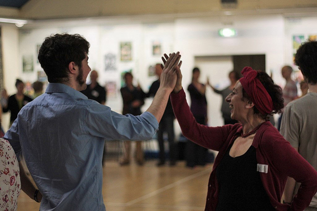 Pia Dancing At Kleznorth – A Yearly Klezmer Workshop In Derbyshire, 2017.